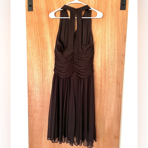 Alex evenings Cocktail dress dark Brown with gold fleck size 10 - Picture 5 of 5